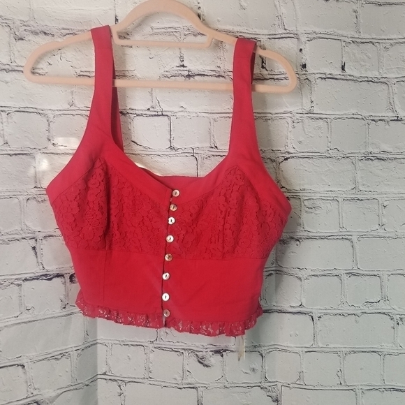 Free People Here I Am brami red lace - Picture 6 of 9